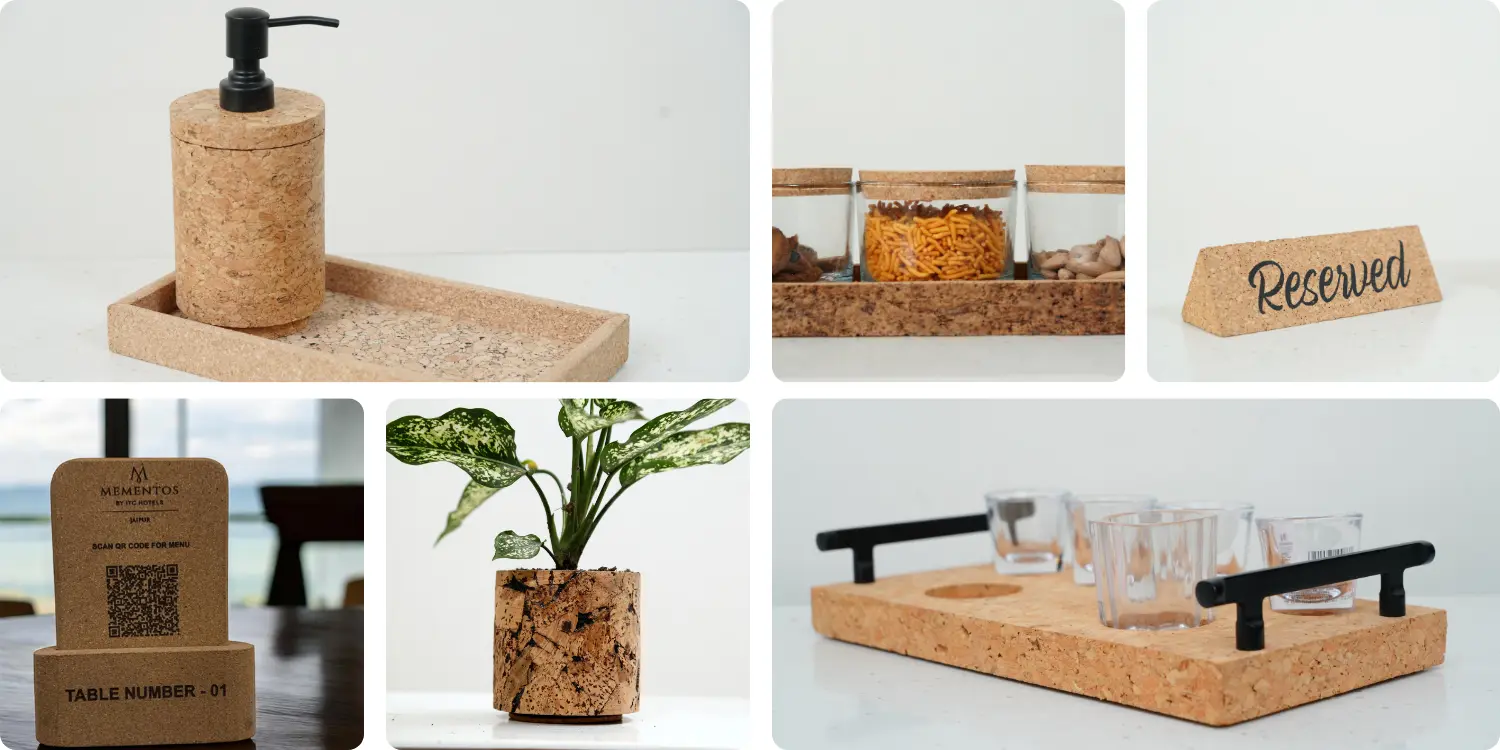 Sustainable Cork HoReCa Collection for eco-friendly dining